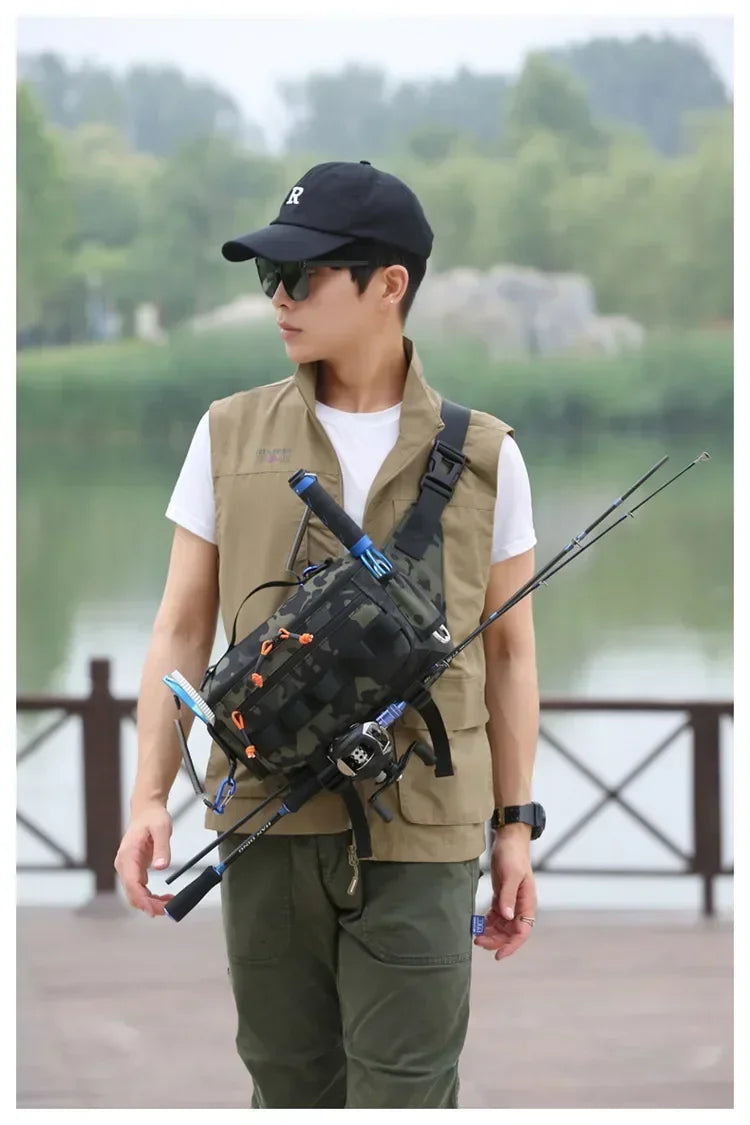 Fishing Chest & Waist Bag | Tactical Outdoor Tackle Pack for Travel & Sports