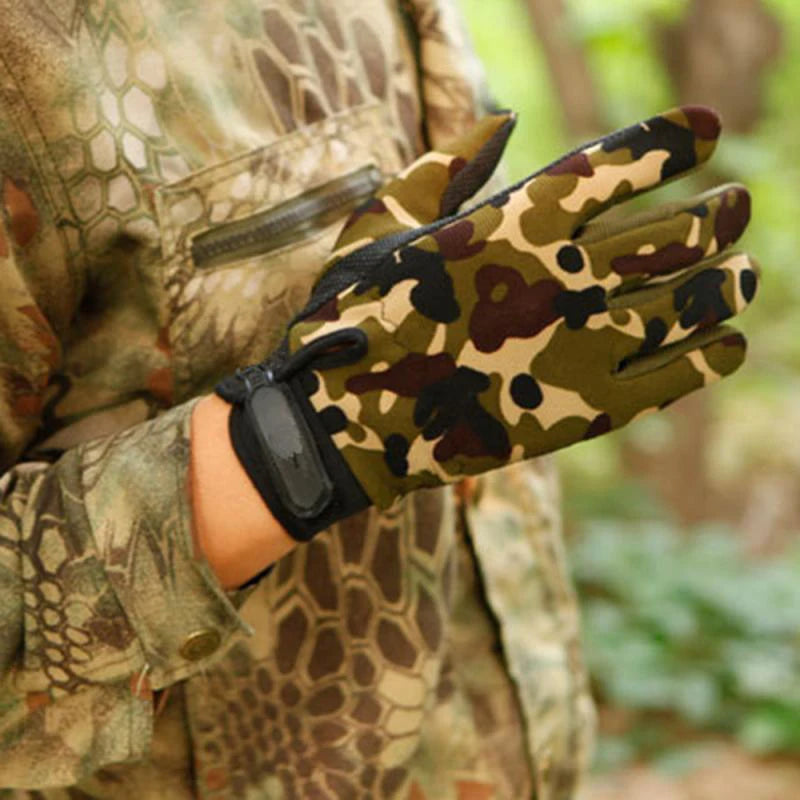 Camouflage Fishing Gloves | Breathable Non-Slip Outdoor Gloves for Men & Women