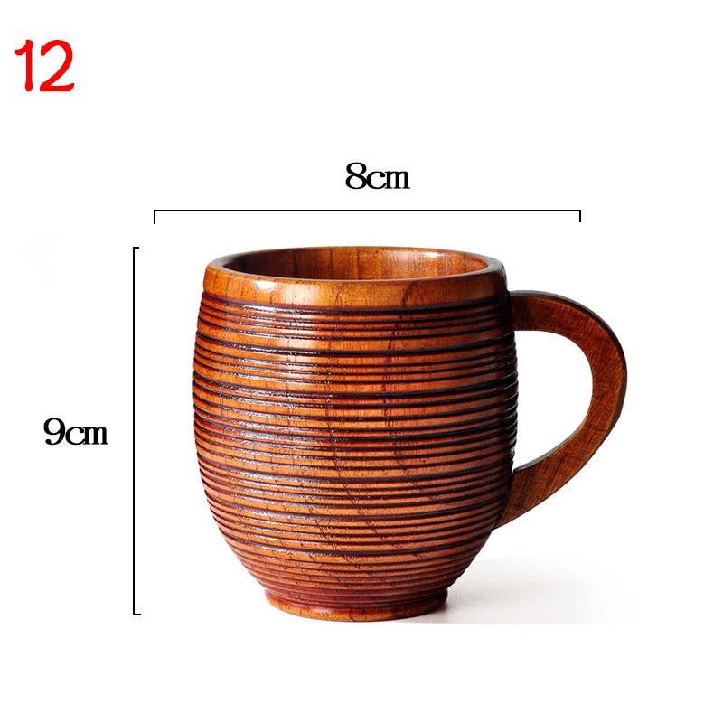 Handcrafted Wooden Mug | Natural Wood Cup for Coffee, Tea, or Beer