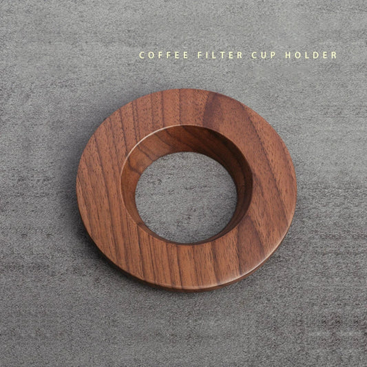 Walnut Pour-Over Coffee Filter Stand | Wooden Dripper Holder for V60 & Origami