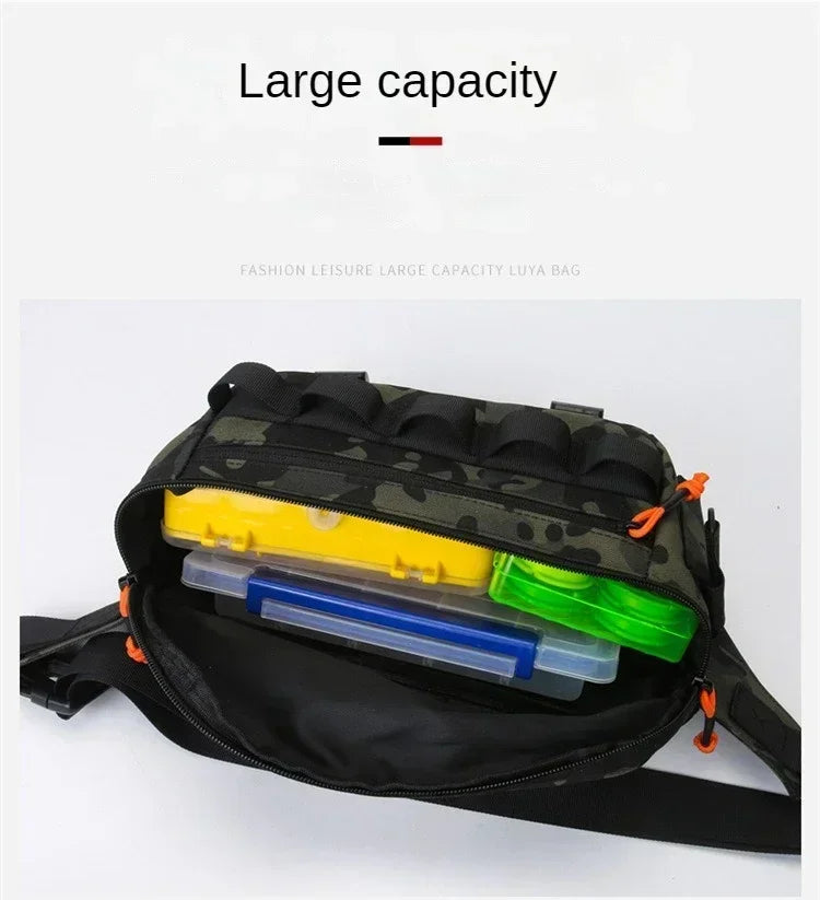 Fishing Chest & Waist Bag | Tactical Outdoor Tackle Pack for Travel & Sports