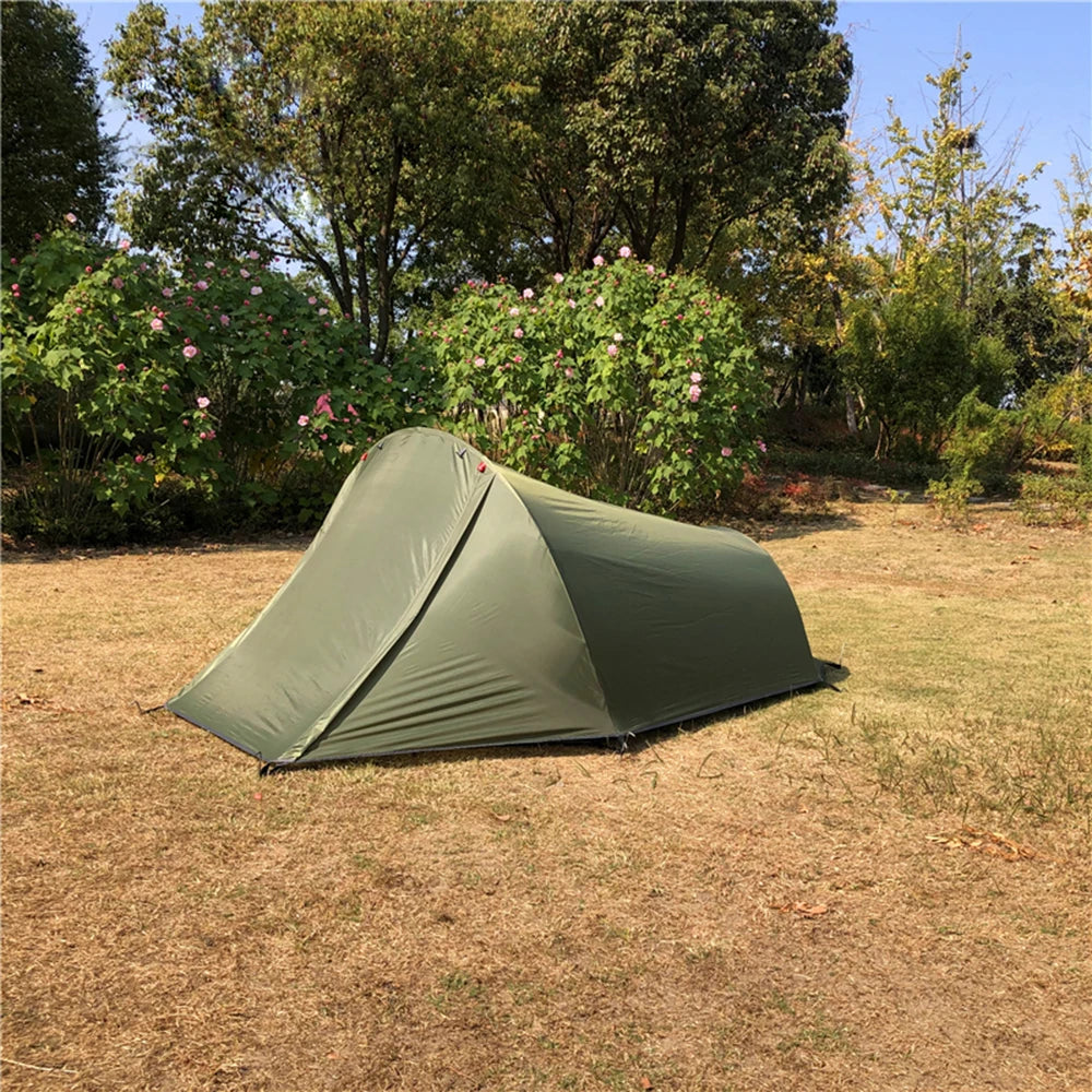 Ultralight Four-Season 1-Person Tent – Compact Shelter with Aluminum Poles