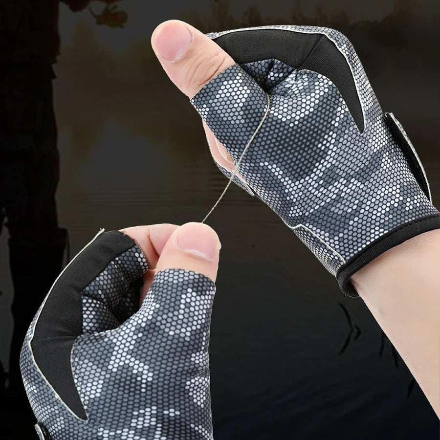 Breathable Fishing Gloves | Anti-Slip 3-Finger Cut Sun Protection – Unisex