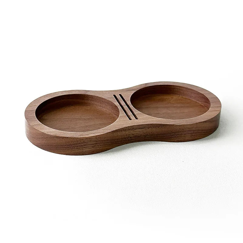Walnut Wood Coffee Tamper Mat Station | Base Holder for 51/53/58mm Espresso Tools