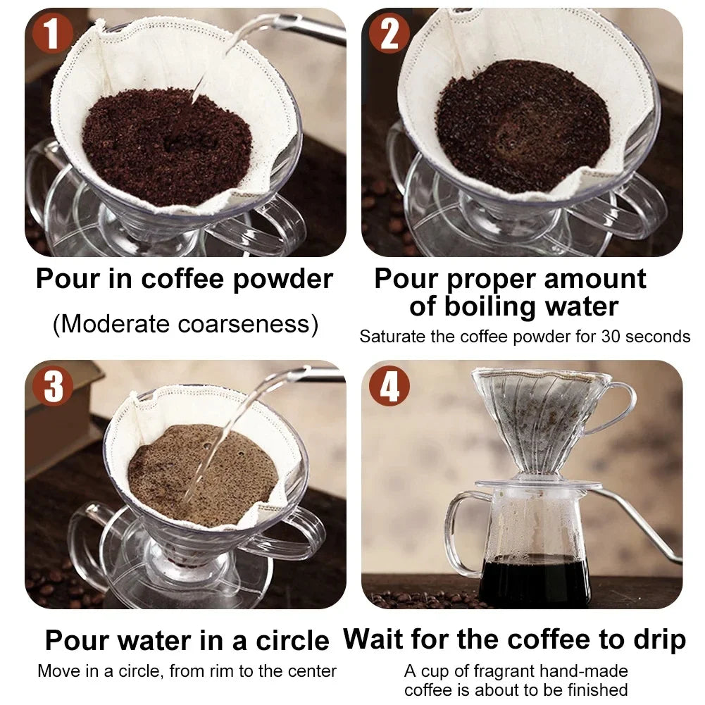 4-Piece Glass Pour Over Coffee Set | V02 Funnel + 600ml Server & Dripper Kit