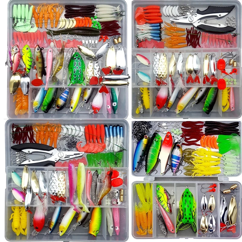 320-Piece Fishing Lure Kit | Soft & Hard Baits with Minnows, Spoons & Jigs