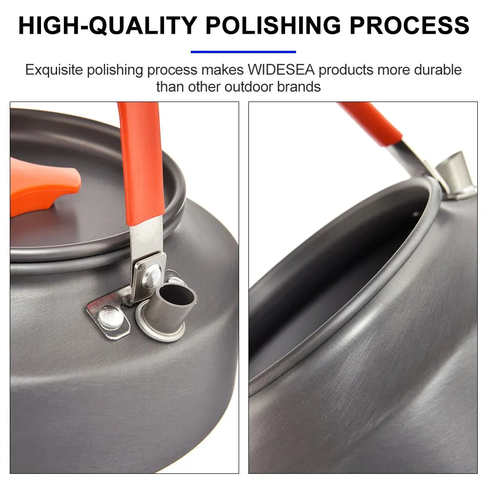 WIDesea Camping Kettle – 1.1L / 1.6L / 2.1L Lightweight Coffee & Water Pot for Outdoor Cooking