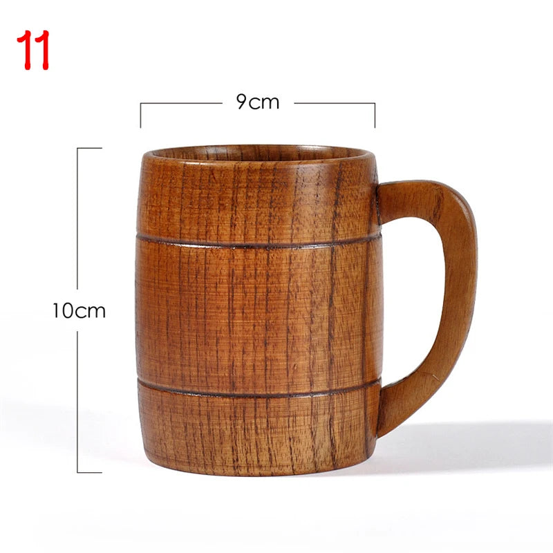 Handcrafted Wooden Mug | Natural Wood Cup for Coffee, Tea, or Beer