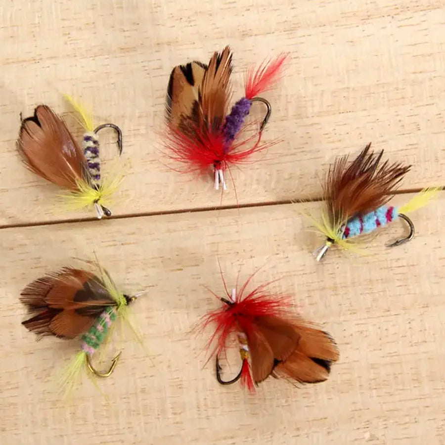 12pcs Dry Fly Fishing Lures – Classic Insect Patterns for Trout & Panfish