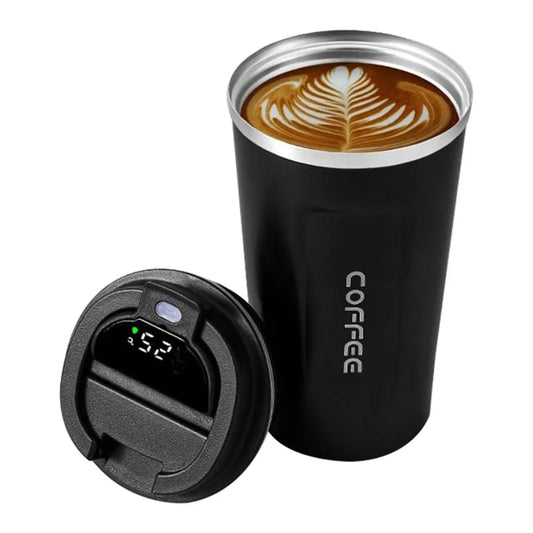 510ml Smart Stainless Steel Coffee Tumbler | Leakproof Thermos with Temperature Display