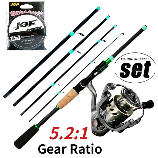 Ultralight Rod & Reel Combo | 1.8m/2.1m Carbon Spinning Kit