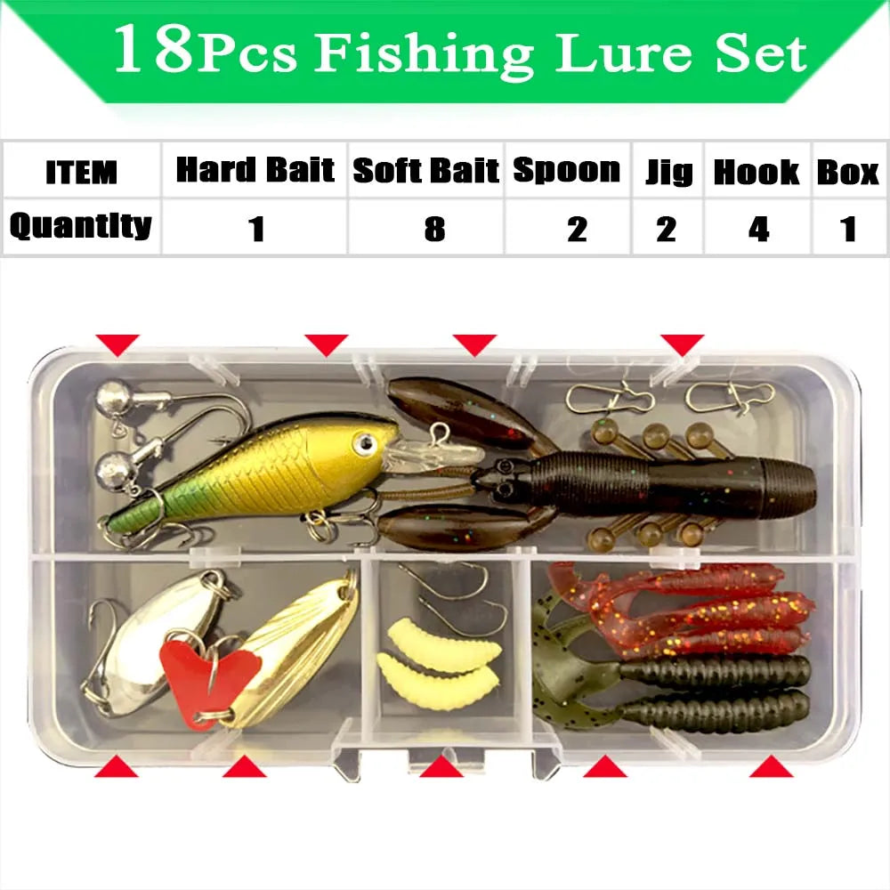320-Piece Fishing Lure Kit | Soft & Hard Baits with Minnows, Spoons & Jigs