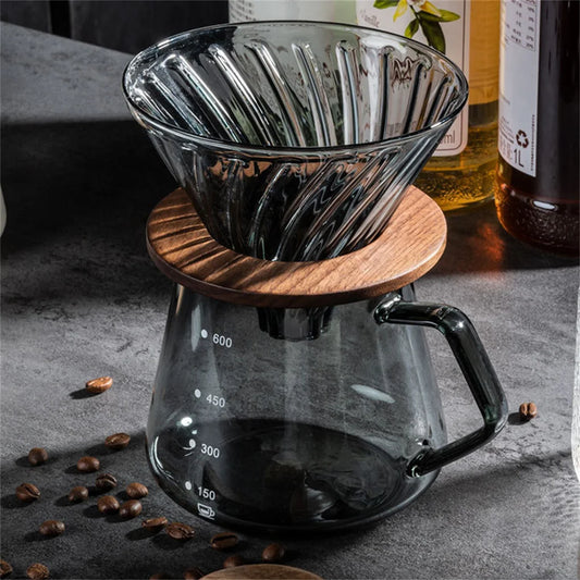 600ml Glass Coffee Server | Pour-Over Carafe with Measurement Scale