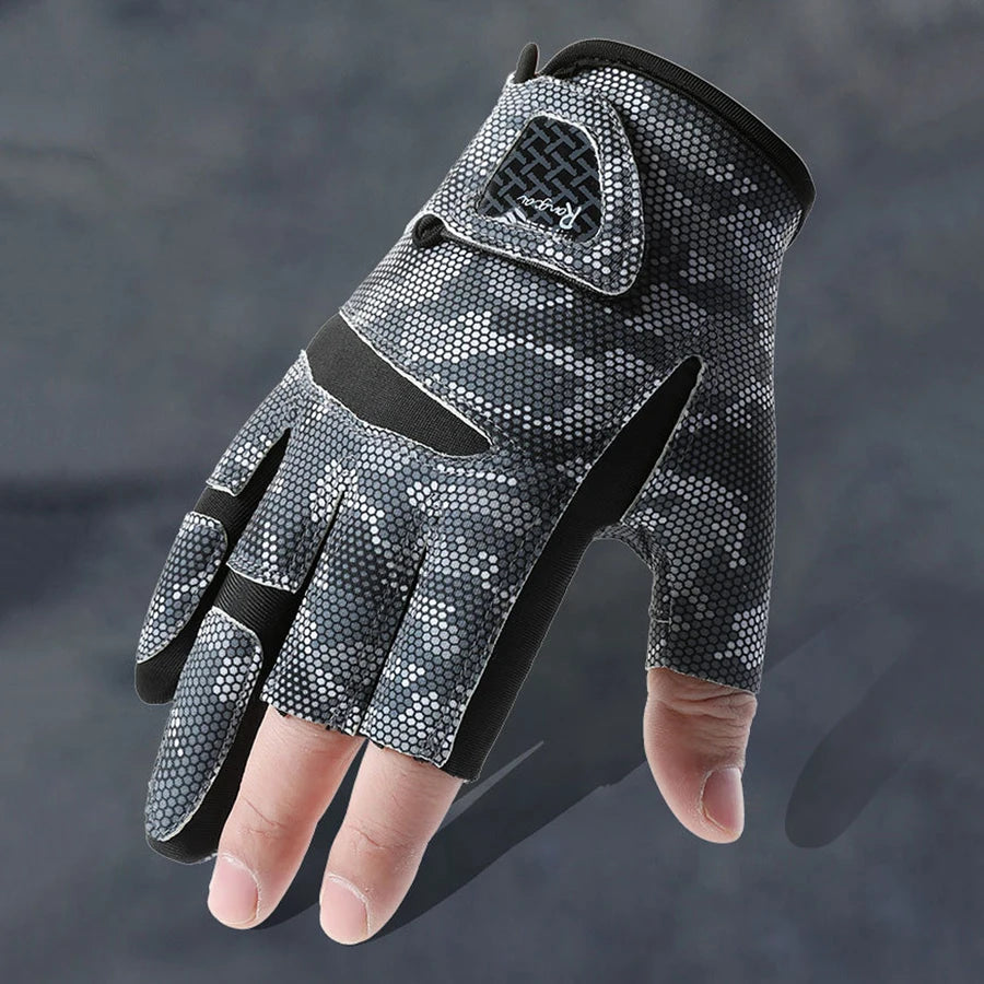 Breathable Fishing Gloves | Anti-Slip 3-Finger Cut Sun Protection – Unisex