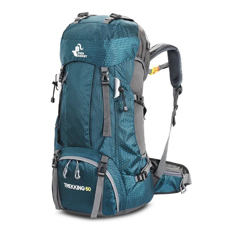 60L Hiking Backpack with Rain Cover – Outdoor Camping & Travel Rucksack