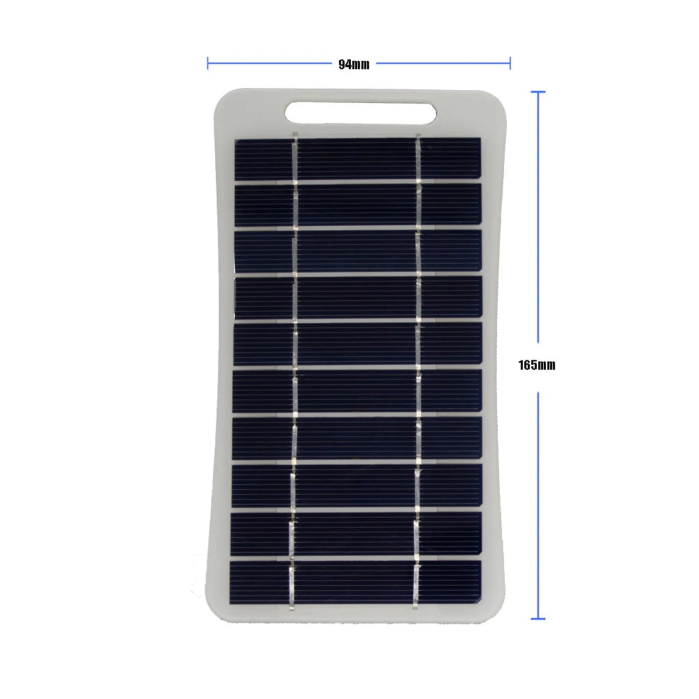 USB Solar Panel Charger – 5V Outdoor Power Supply with Optional Fan