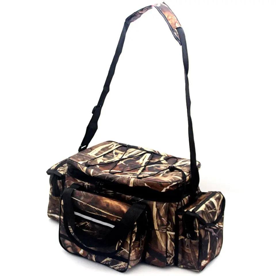 Waterproof Nylon Fishing Tackle Bag – Large Capacity, Two-Layer Storage