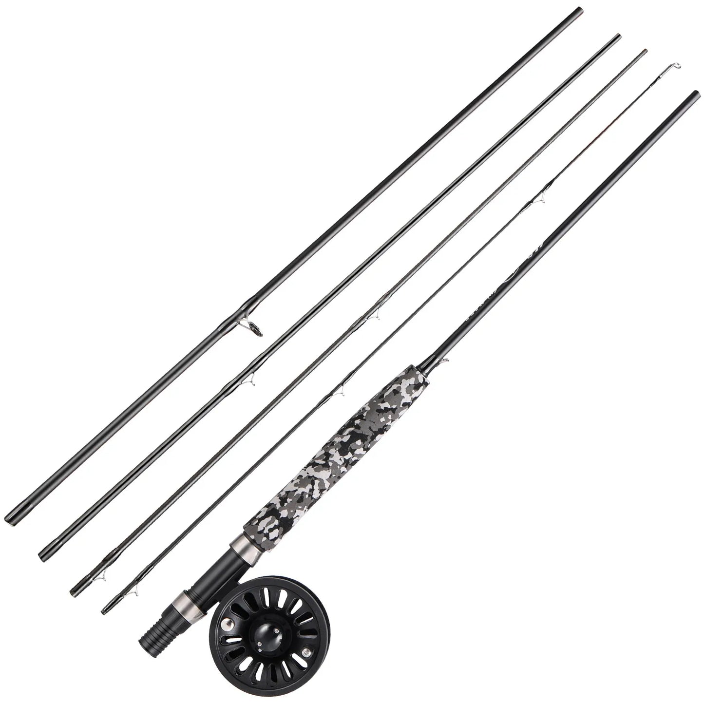 Sougayilang 5WT Fly Fishing Rod and Reel Combo – Carbon Fiber Trout Starter Kit