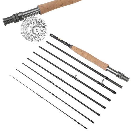 Carbon Fiber Fly Rod – 7/8-Piece 5/6WT Travel Fly Fishing Rod (Fast Action)