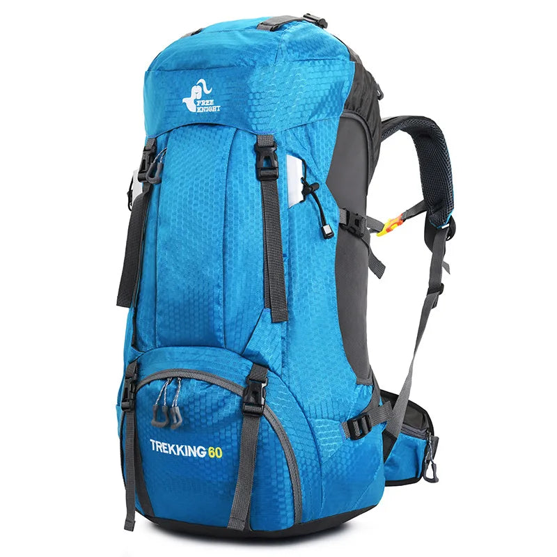 60L Hiking Backpack with Rain Cover – Outdoor Camping & Travel Rucksack