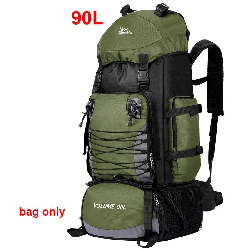 90L Large Hiking Backpack – Tactical-Style Camping Rucksack with MOLLE Straps