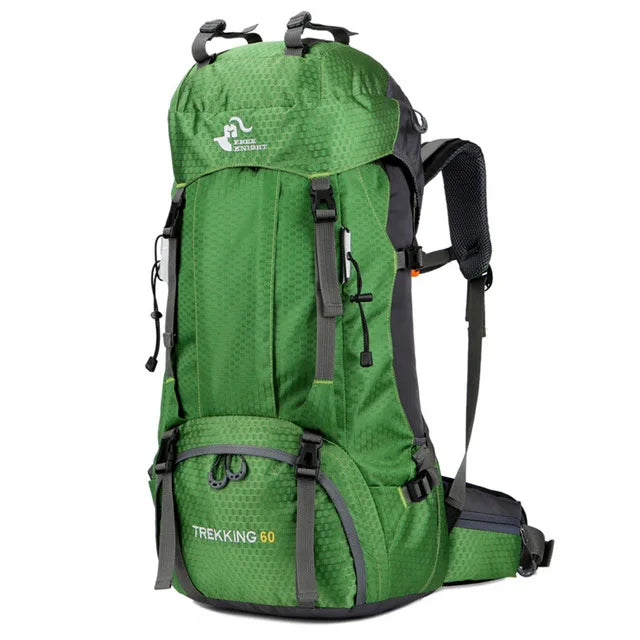 60L Hiking Backpack with Rain Cover – Outdoor Camping & Travel Rucksack