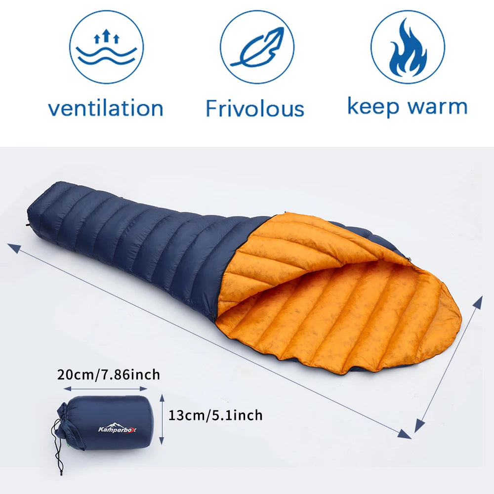 Kamperbox Ultralight Down Sleeping Bag – 800 Fill Power, 250g RDS Duck Down