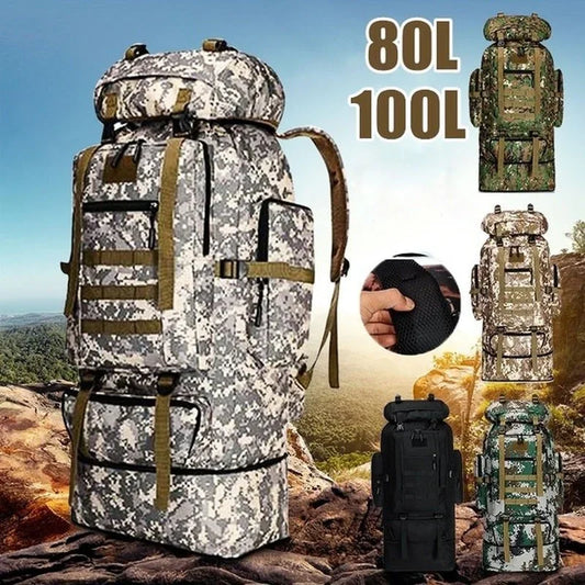 100L Tactical Backpack – Large MOLLE Rucksack with Zipper Closure