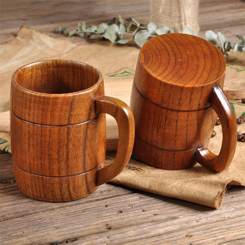 Handcrafted Wooden Mug | Natural Wood Cup for Coffee, Tea, or Beer