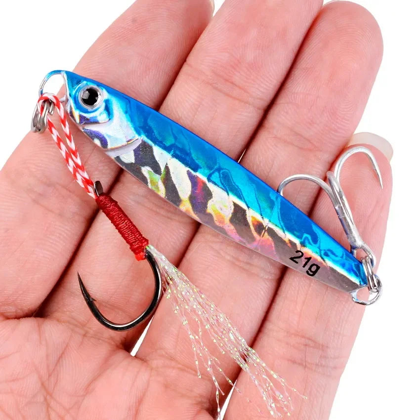 Vertical Metal Jig Lure Set | 3/5/8pcs Saltwater Jigging Lures (7g–40g)
