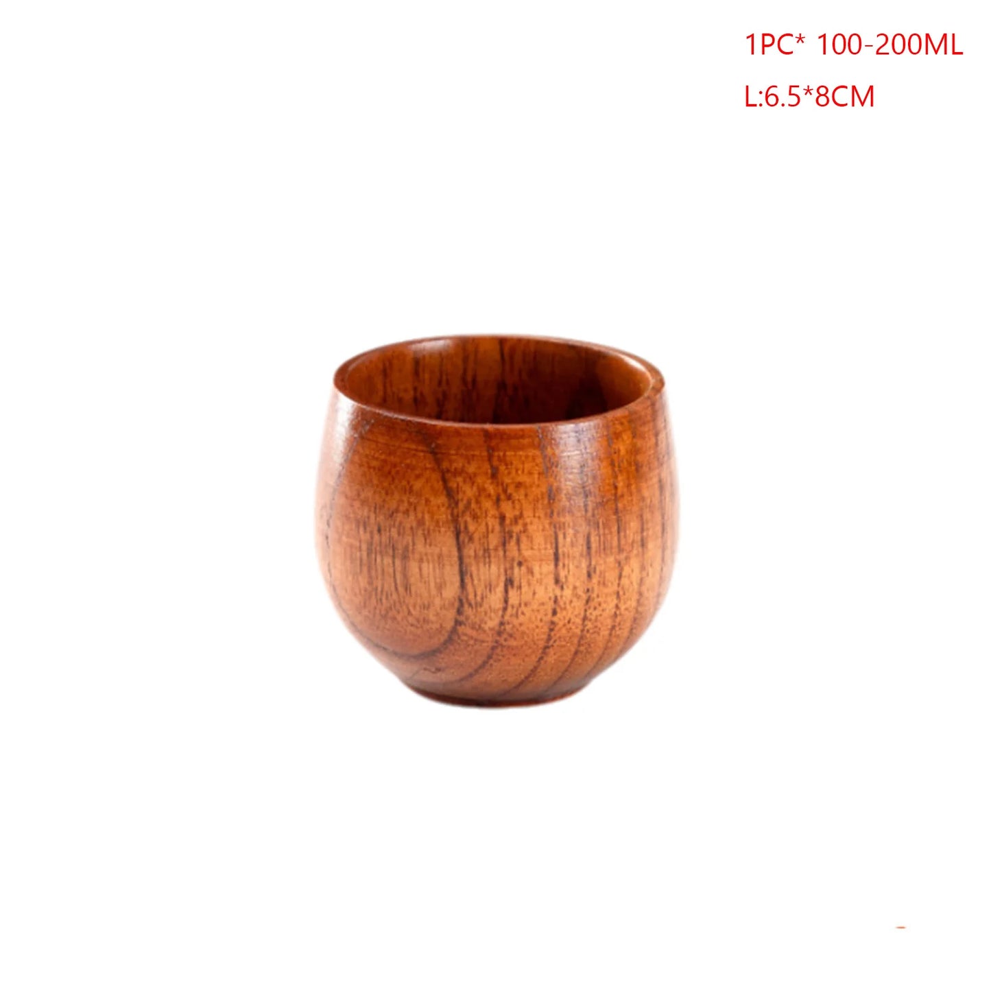 Traditional Handmade Wooden Mug | Chinese-Style Heat-Insulated Tea & Coffee Cup