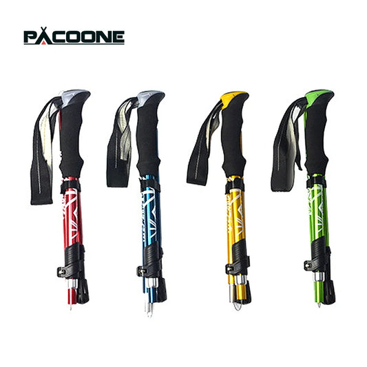 Adjustable Trekking Pole – Folding Carbon Steel Hiking Stick (107–125cm)