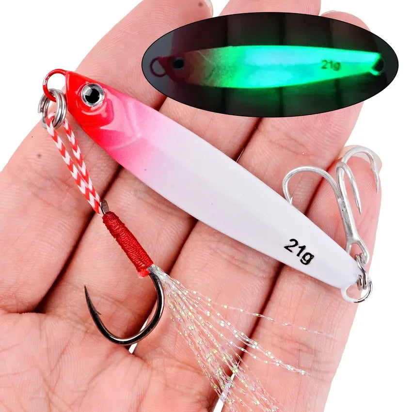 Vertical Metal Jig Lure Set | 3/5/8pcs Saltwater Jigging Lures (7g–40g)