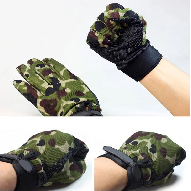Camouflage Fishing Gloves | Breathable Non-Slip Outdoor Gloves for Men & Women