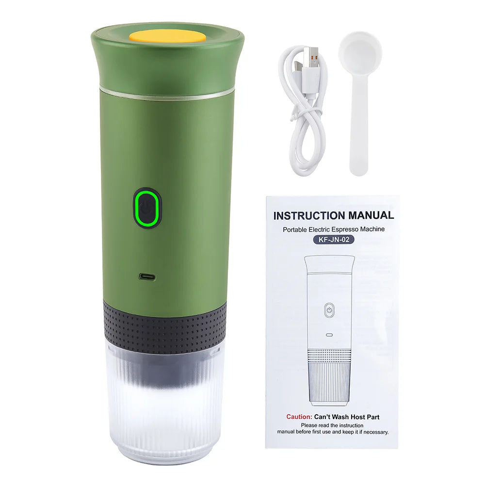 3-in-1 Portable Coffee Maker – Wireless Espresso Machine for Car, Home & Camping