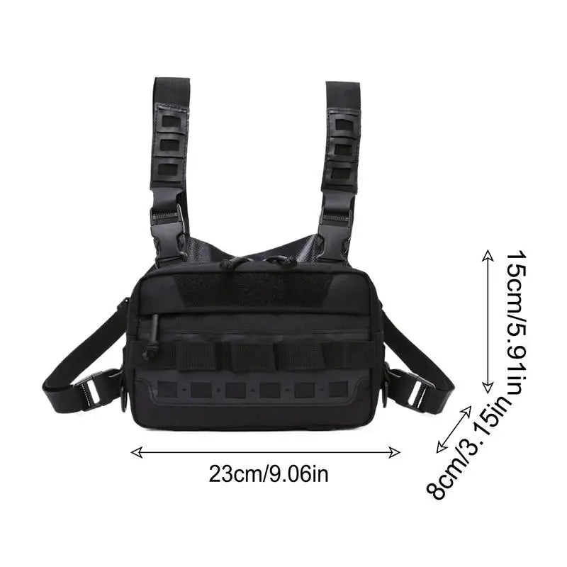 Waterproof Fishing Chest Rig Vest | Adjustable Outdoor Tackle Pouch