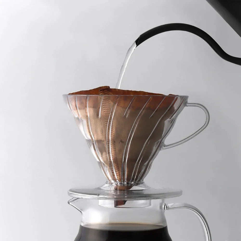 4-Piece Glass Pour Over Coffee Set | V02 Funnel + 600ml Server & Dripper Kit