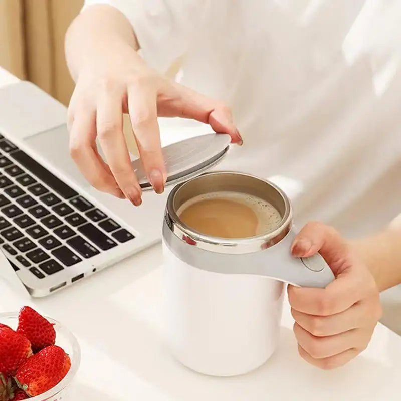 Self-Stirring Coffee Mug | Rechargeable Stainless Steel Travel Cup